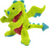 goDog Dragons Squeaky Plush Dog Toy - Green, Small with Enhanced Chew Guard