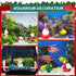 Soaoo 9 Pcs Christmas Aquarium Decoration Fish Tank Resin Ornaments Xmas Series Micro Landscaping Decor for Parties