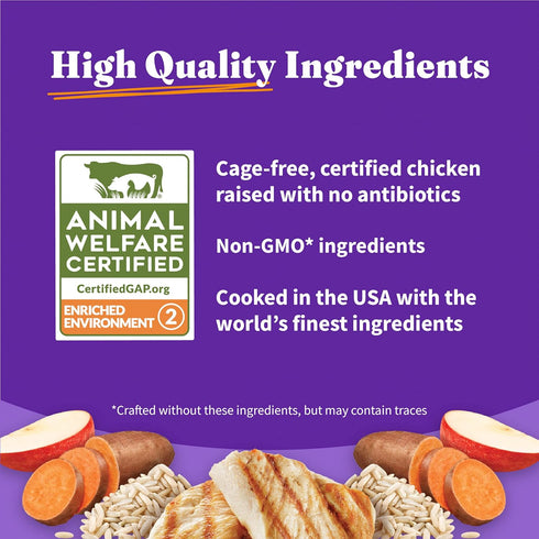 Halo Holistic Dog Food, Complete Digestive Health, Cage-Free Chicken and Brown Rice Recipe, 3.5-lb Bag