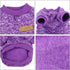 Idepet Pet Dog Knitwear Sweater, Soft Fleece Coat for Small, Medium, Large Dogs, Purple (L)