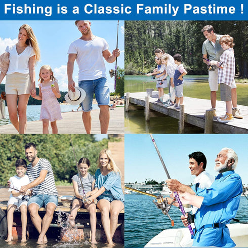 Telescopic Fishing Rod Kit - Carbon Fiber Fishing Pole and Reel Combos with Travel Bag
