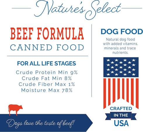 Nature's Select Beef Formula Pat - Premium Canned Dog Food