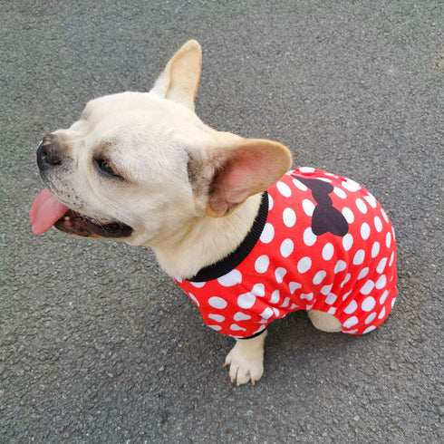 CuteBone Dog Christmas Pajamas, Small Dogs Soft Pjs Coat, Comfy Pet Clothes Outfit Doggie Bodysuit P65M