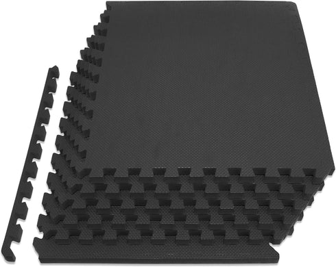 ProsourceFit Extra Thick EVA Foam Puzzle Exercise Mat ¾” and 1" Interlocking Tiles for Home Gym Flooring