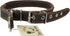 Martingale Genuine Brown Double Ply Leather Dog Collar Choker Medium to Large Fits 17.5"-21" Neck.