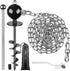 SELEWARE Outdoor Dog Tie Out Stake - Anti-Rust Anchor with Stainless Steel Chains for Large Dogs, 15 ft Long