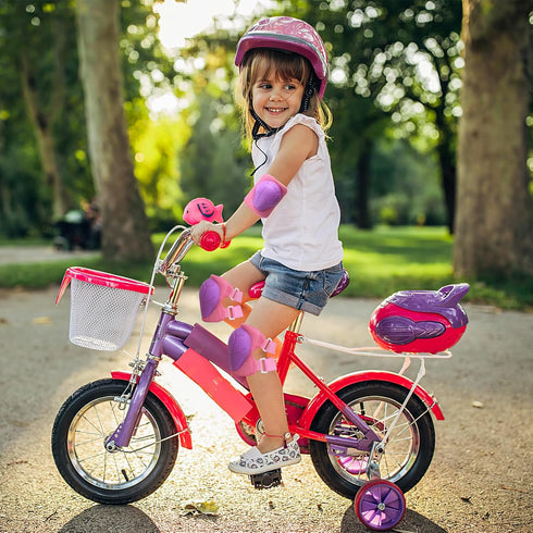 Kids Protective Gear Set, Knee Pads, Elbow Pads, Wrist Guards for Ages 2-7