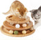 ZOMISIA Cat Ball Track Toy with Puzzle Top, Extra Large Wooden Cat