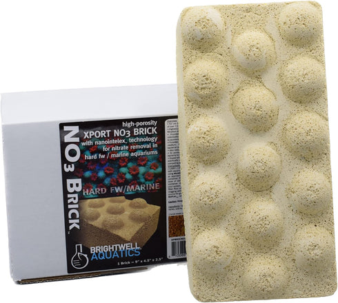 Brightwell Aquatics Xport NO3 Brick, Ultra-activated Denitrification Brick Media with Elemental Sulfur