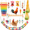 14PCS Chicken Toys for Coop Accessories, Swing Bridge Ladder Mirror Xylophone Toys