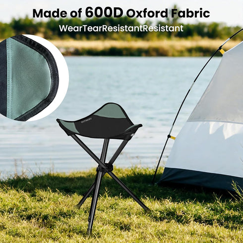 2 Pack Backpacking OUTSKIRT Camping Folding Tripod Stools Portable Camping Stools Extra Tall for Adults High