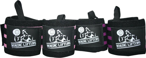 Nordic Lifting Wrist Wraps, 2 Pairs, Wrist Straps for Weightlifting, Powerlifting, CrossFit, Men & Women