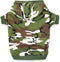DroolingDog XS Dog Shirts, Camo Hoodie & T-Shirt for Small Dogs, XS, Green