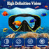 UPhitnis Set 4-14 Set U PHITNIS Kids Snorkel for Age - Dry Top Snorkeling Gear for Kids Junior & Youth - Childs Diving