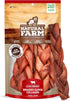 Natural Farm Odor-Free Super Braided Collagen Dog Chews (12-Inch, 5-Pack) - Real Bull Sticks Alternative, 100% Natural