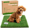 THREE ORANGES Washable Artificial Grass Pads for Dogs, 2-Pack 23x23 inch Reusable Turf Mats,