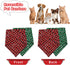 Malier 2 Pack Dog Bandana Christmas Classic Plaid Snowflake Scarf Set for Small Medium Large Dogs (Green + Red)