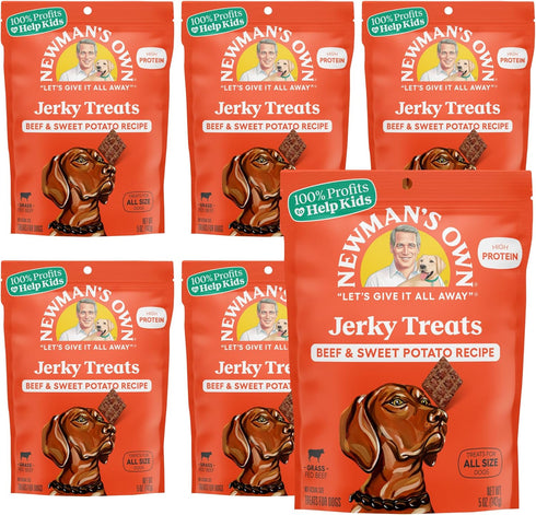 Newman's Own Beef & Sweet Potato Jerky Dog Treats, 5 oz Bag