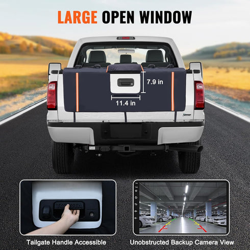 VEVOR Tailgate Bike Pad, Truck Tailgate Protection Pad for 5/6 Mountain Bikes with Reflective Strips and Tool Pockets