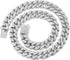 Cuban Link Dog Collar, Gold Silver Metal Chain, Cuban Diamond Pet Collars for Dogs Cats, Jewelry 8/10/14/16/18/20/24/28