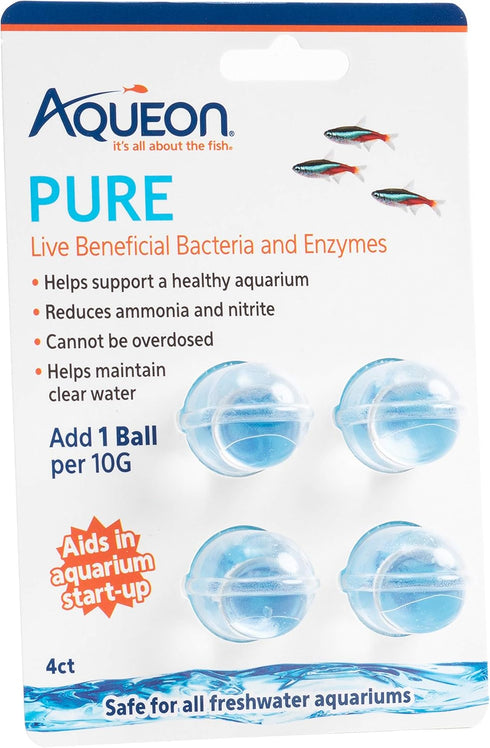 Aqueon Pure Bacteria Supplement, 4 Pack for 10 Gallon Aquariums.