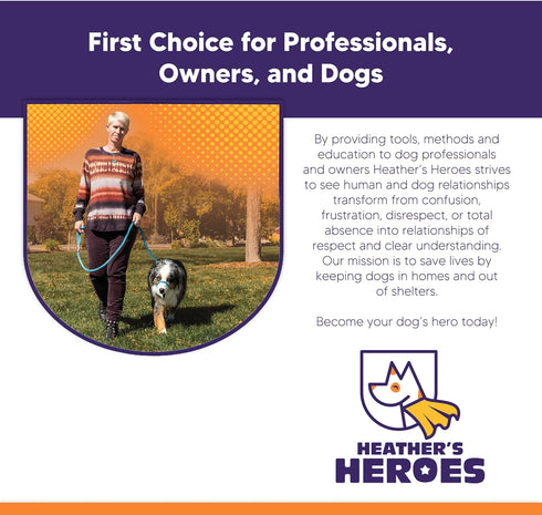 Heather's Heroes Sidekick Dog Headcollar with Leash, Effective Training Tool for Leash Reactivity, Red, Mini