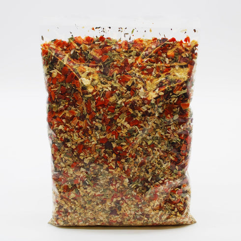 1 Naturejam Pound Garden Vegetable Dried Mix Dehydrated Carrots, Bell Peppers, Onion, Garlic, Basil & Black Pepper