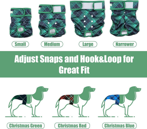 (3 Pack), wegreeco Washable Dog Diapers Highly Absorbent Dog Diapers for Female Dogs, Female Dog in Heat, or Excitable