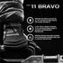 Glove Station 11 Bravo Work Gloves - Goatskin Leather Palm, Knuckle Protection, Gel Foam Patrol Gloves for Men,