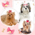 40 Pcs Dog Hair Clips and Bow Crown Accessories for Small Dogs - Princess Style, Crystal Rhinestone Grooming
