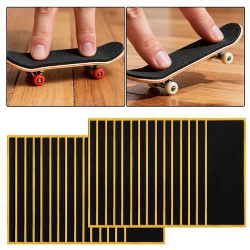 Sinbana 30pcs 110x38mm/4.33x1.5in PRO Fingerboard Grip Tape, Foam Grip Strips for Fingerboard Skateboards Stickers Foam