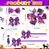 120 Pcs Halloween Dog Bow Tie Collar Set, Includes 60 Pumpkin Bow Ties, 30 Dog Neckties, 30 Large Bow Tie Collars, Pet