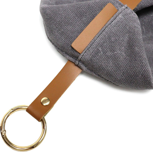 Waxed Canvas Foldable Dog Bowl (Grey)