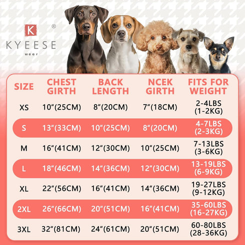 KYEESE Grey 3L Dog Sweater, Thick Knitwear Turtleneck Pet Sweater Dress with Bowtie for Medium Dogs