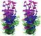 CNZ Purple/Green Aquarium Plastic Artificial Plants 8-inch Tall, 2-Pack by CNZ