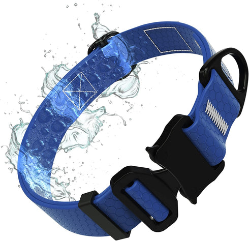 Tuff Pupper Waterproof Action Collar for Dogs, Heavy Duty Tear Proof Dog Collar with Rust-Proof Metal Hardware