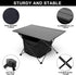 YSSOA Portable Folding Aluminum Alloy Table with High-Capacity Storage and Carry Bag for Camping, Traveling, Hiking