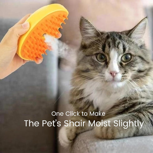 FEGAOSTORE 4-1 Cat Brush with Steam, Misting Cat Brush, Pet Massage Comb for Dogs & Cats