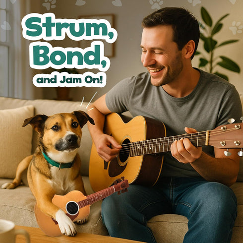 Squeaky Plush Guitar Dog Toy - Fun and Unique Gift for Your Pup