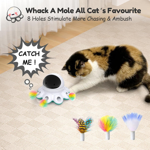 ORSDA Cat Laser Toy, 2-in-1 Interactive Automatic Laser Pointer Cat Toy, USB Rechargeable Electronic Kitten Toys