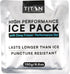 Titan by Arctic Zone Pack 10-Piece Set Frozen 8 High Performance Ice Combo, with Deep Freeze Gel, Multiple Sizes, Stays