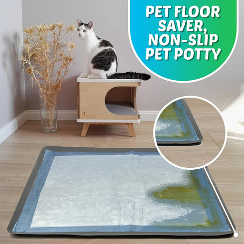 28 30 TidyFriend Dog Pee Pad Holder Tray Fits for x Wee Wee Pee Pads - Stable Grip, Raised Edges, Quick-Wipe Silicone