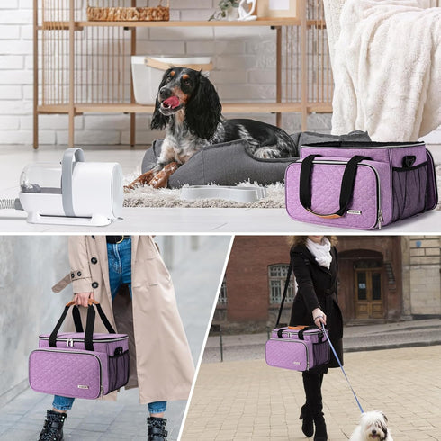 Purple Dog Grooming Vacuum Bag - Essential Pet Grooming Kit