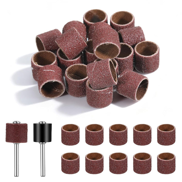 Zyghjort 22Pcs Dog Nail Grinder, Sanding Bands and Drums Replacement Kit for Dogs