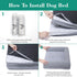 Orthopedic Dog Bed for Large Dogs - Waterproof Egg Crate Foam Pet Bed Mat with Removable Washable Cover, Non-Slip