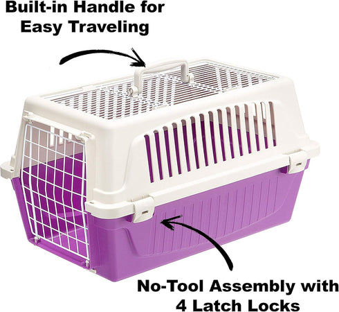 Atlas Pet Carrier, Small, for Dogs & Cats, Top & Front Door Access