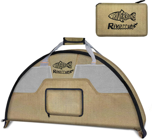 Rivruns Fishing Hunting Wader Bag with Vented Mesh, Foldable Waders Boots Changing
