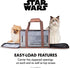 Star Wars for Pets The Mandalorian Soft Pet Carrier - Dog Travel Bag Fits Under Plane Seat, Gray & Brown