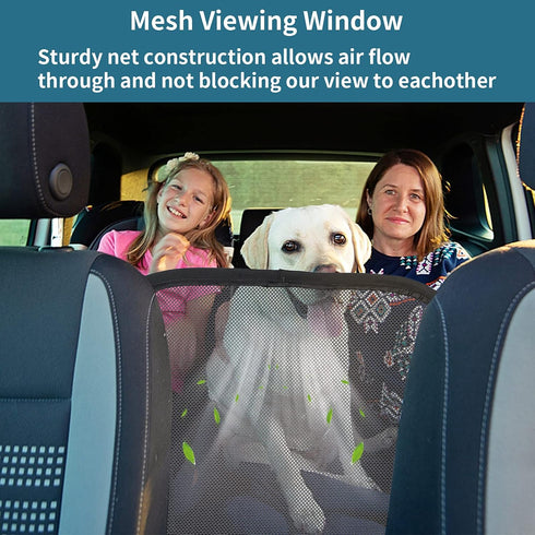 Petsfit Dog Car Barrier Vehicle Pet Barrier Backseat Mesh Dog Car Divider Net with Adjusting Rope and Hook Suitable