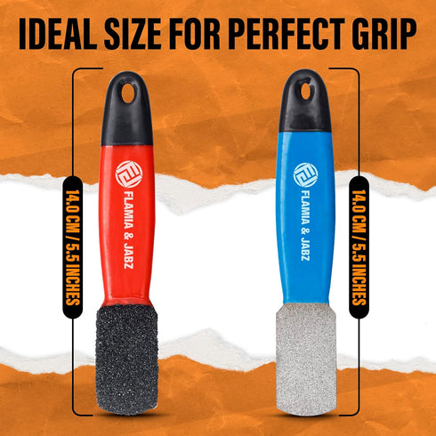 Stripping Metal Stone Diamond Edged for Dogs, Cats & Pets - Plastic Grip (2 Piece Pack of Coarse & Fine)